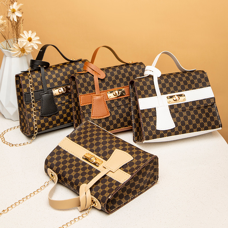 Hot selling classic luxury women's PU handbag women's luxury private label handbag women