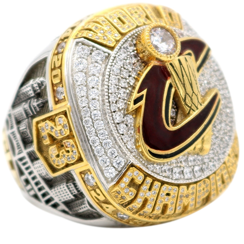 2016 Knight Champion Ring Classic Style Casual Gold Plated Alloy for Basketball Fans to Create James MVP Inlaid Fashion