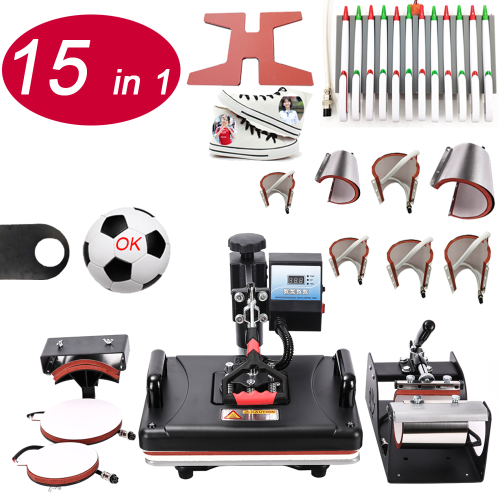 15 in 1 hot press pen press printer sublimation machine, used for T-shirt/mug/ball hot press