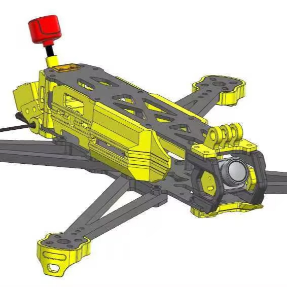 8-9-10 inch custom FPV carbon drone frame with aluminum common plate FPV drone frame for drone parts and accessories