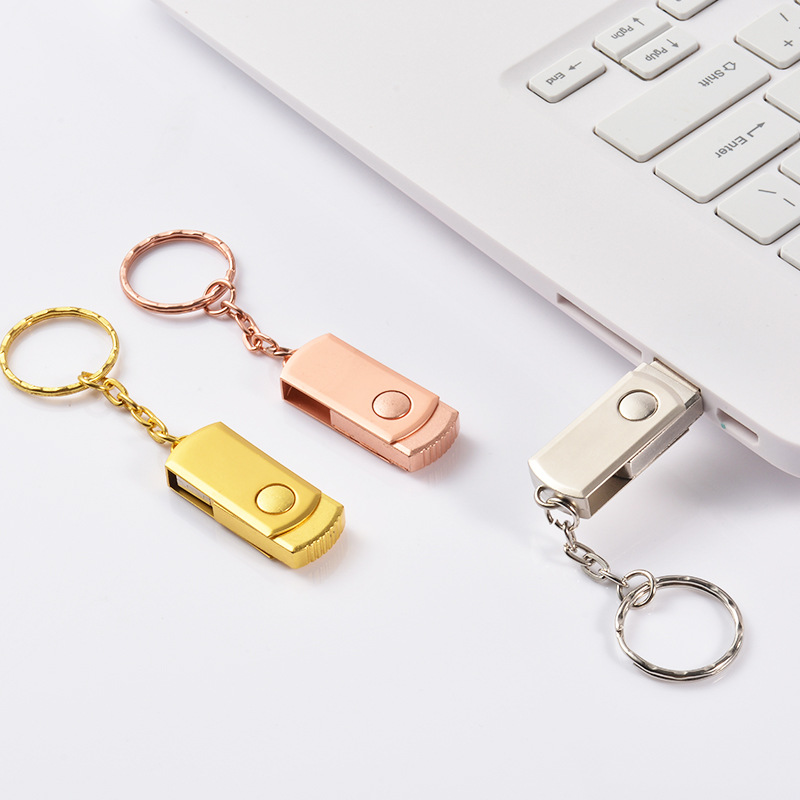 Promotional gift metal USB drive 64GB 256GB 128GB 1TB 2TB USB drive 2TB 3.0 16GB USB drive metal keychain logo customization