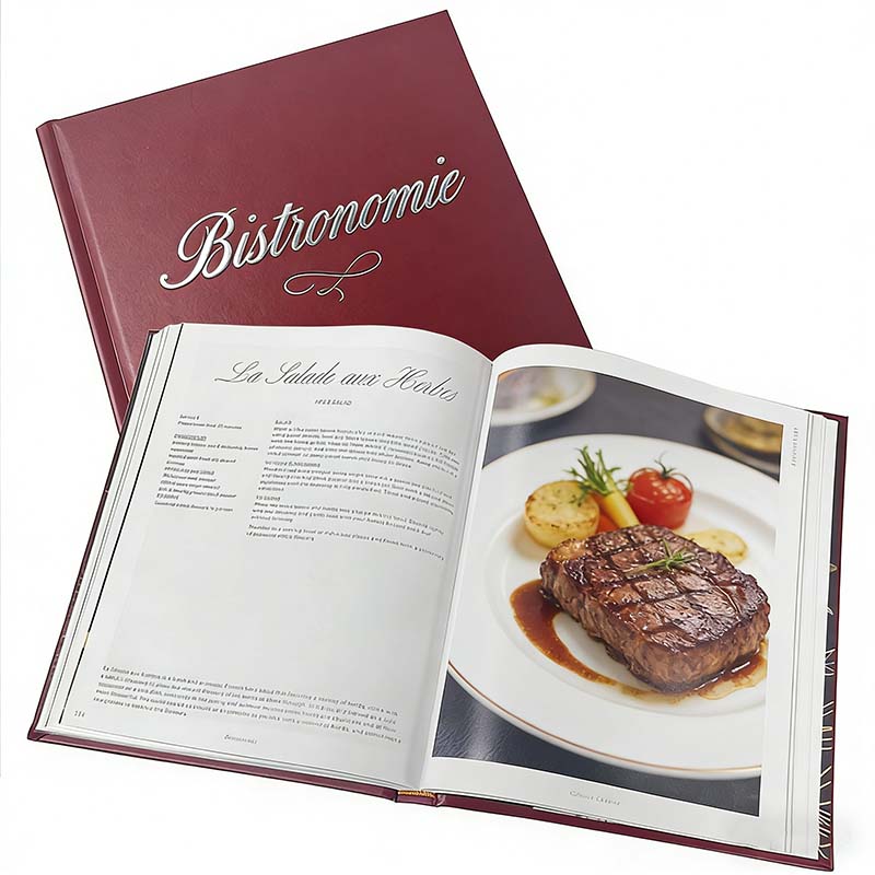 Customized hardcover sewing and binding luxury children's recipe book printing service (using copperplate paper)