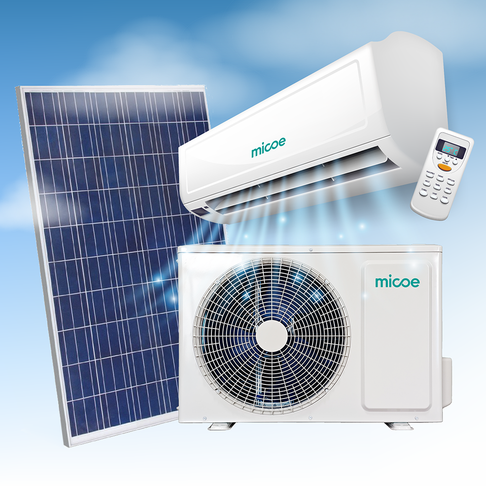 Solar air conditioner AC DC hybrid solar air conditioner 12000btu 18000BTU 24000BTU WIFI free cooling factory price