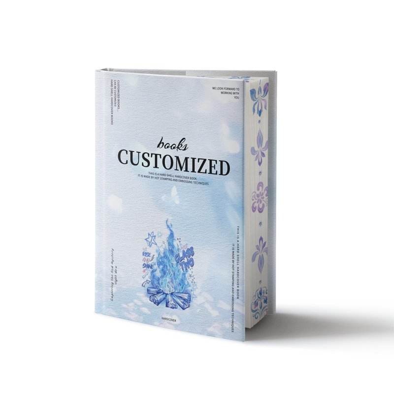 Customized high-quality color notebooks with perfect binding, spray coating, personalized printing services, storybook style