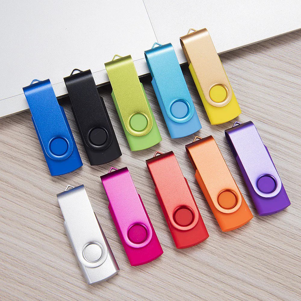 Manufacturer wholesale USB flash drive 128MB to 64GB metal rotating customizable logo USB 2.0 interface USB flash drive