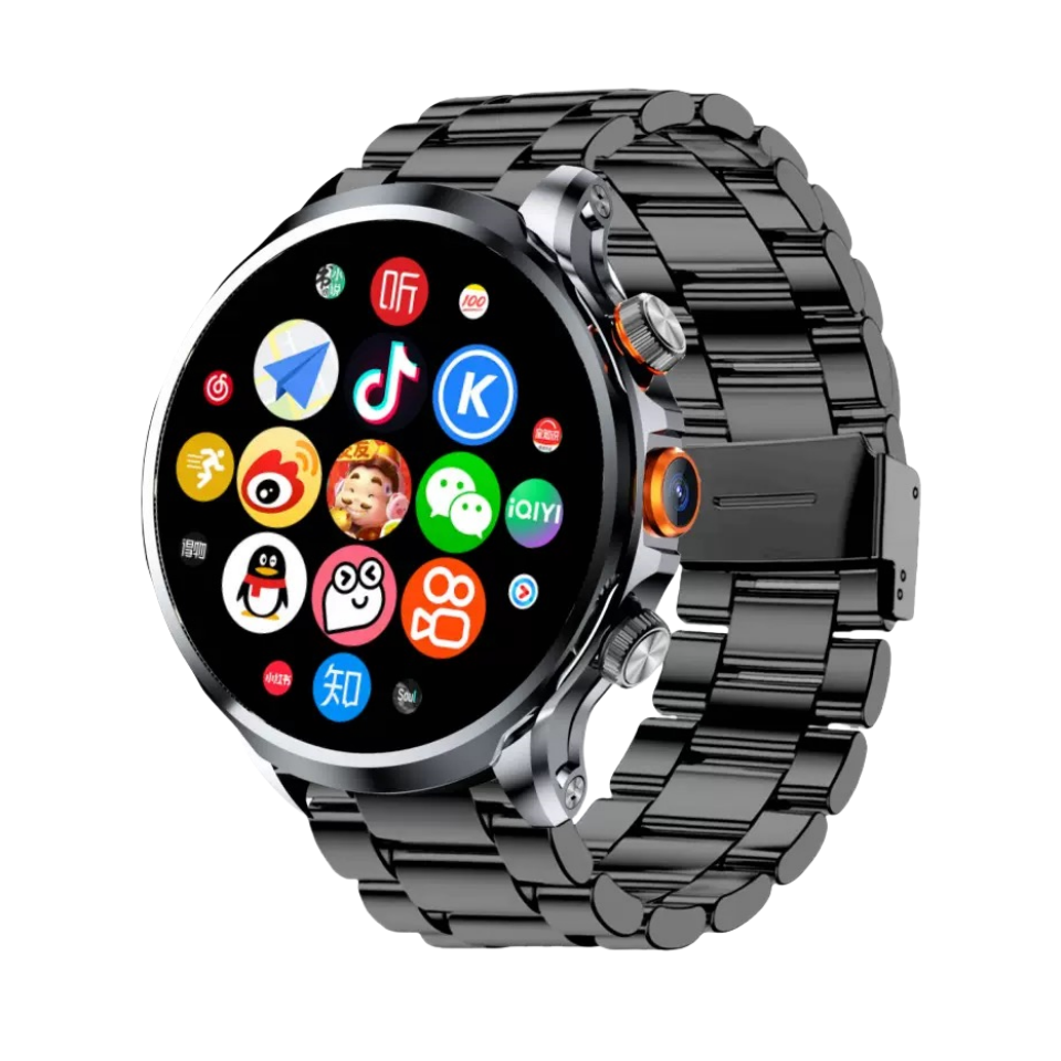 Smart Watch H18 Large Screen 4G 5G Sim Super Smart Watch 128GB Men's Long Battery Life Android Camera Smart Watch (2 Belts)