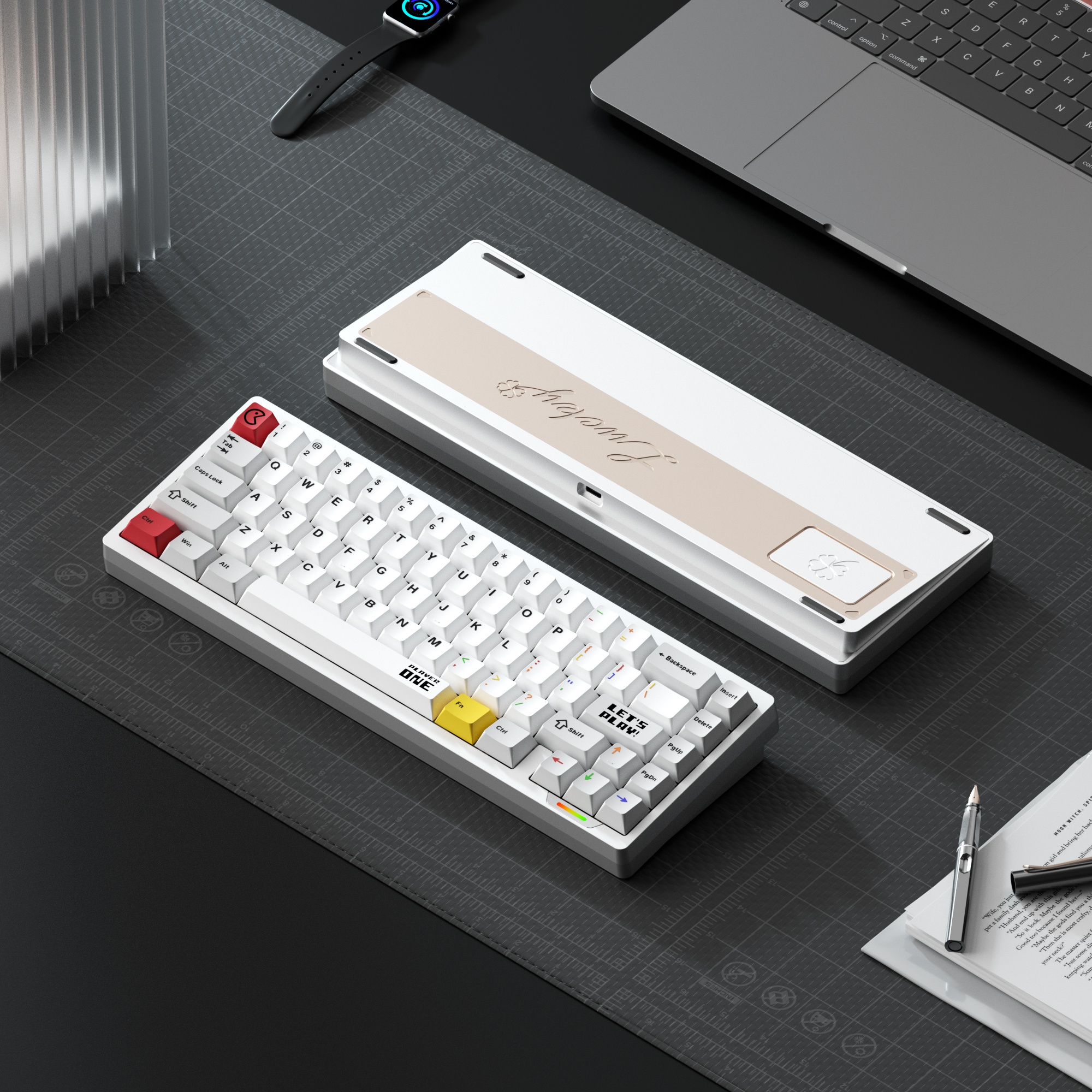 Weikav Lucky65 V3 three mode wireless USB mechanical keyboard 67 key aluminum alloy bare metal RGB backlight hot plug gasket QMK/VIA