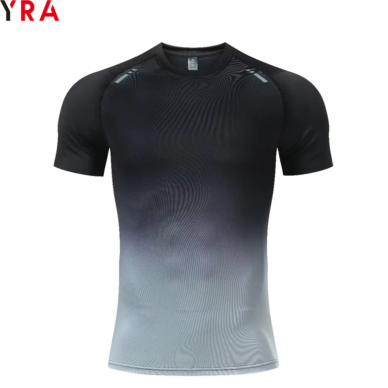 Children and teenagers training short-sleeved compression T-shirt, quick-drying training top, polyester sportswear, bulk 2025