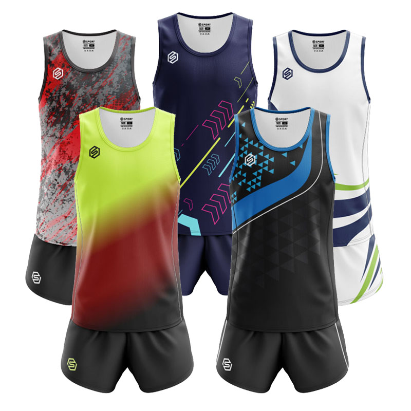 New design children's boys' running uniform outdoor racing sprint track suit boys' and adult marathon running track suit